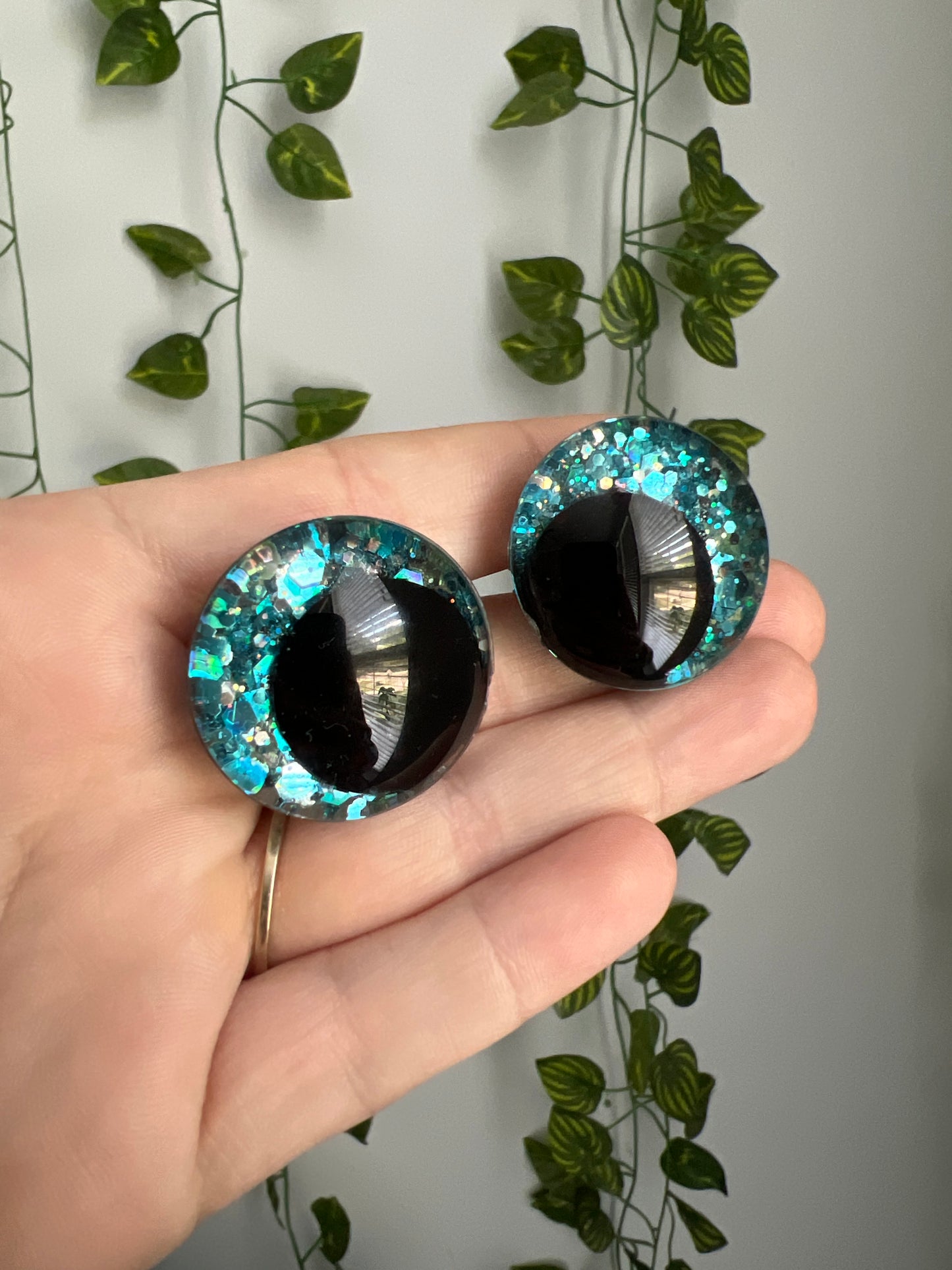 Ice Blue Painted Kawaii Style Safety Eyes