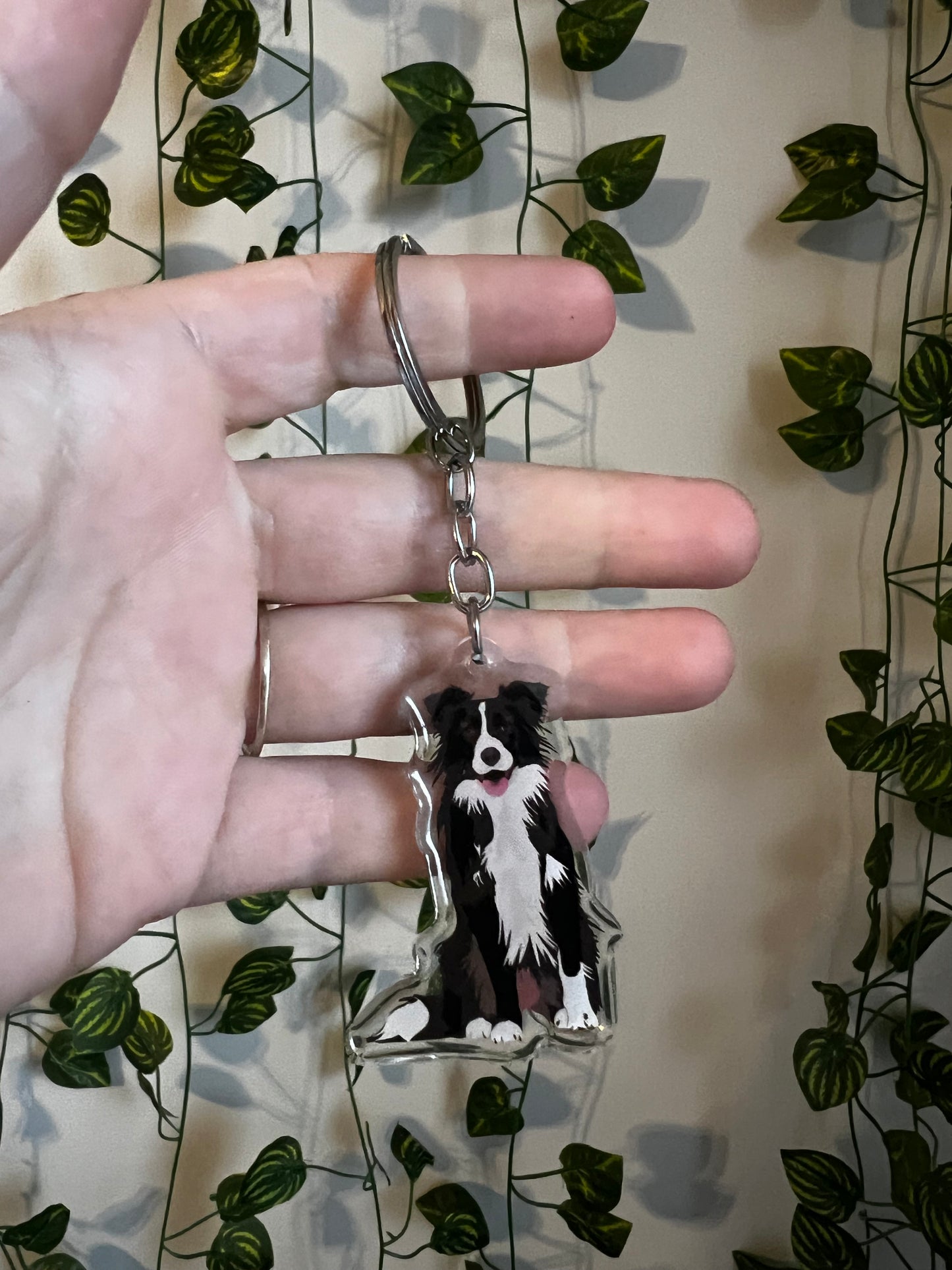 Border Collie Keychain