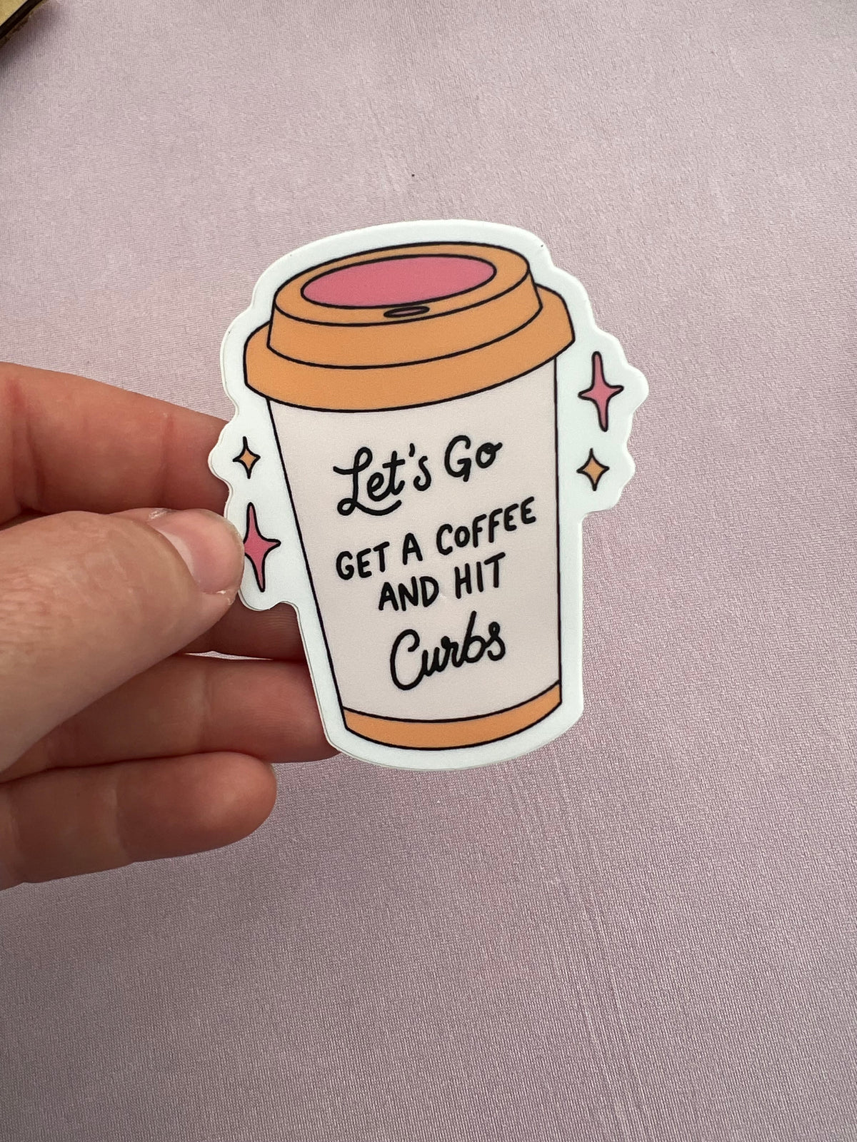 Coffee and Curbs Vinyl Sticker
