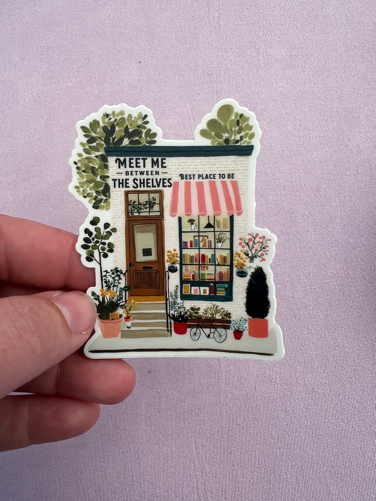 Between the Bookshelves Vinyl Sticker