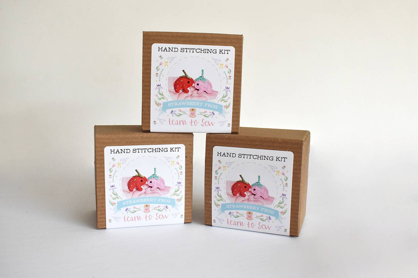 Felt Strawberry Frogs Sewing DIY Kit