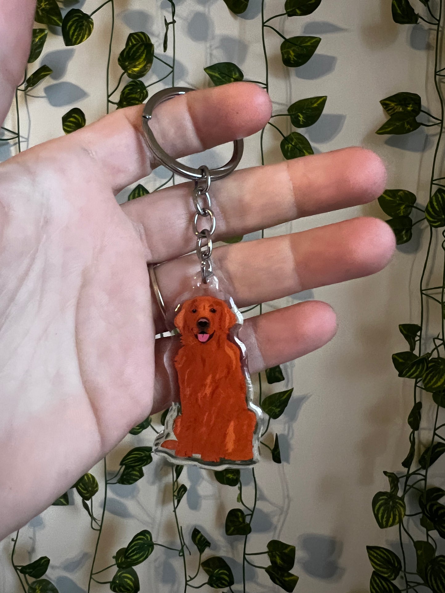 Golden Retriever Keychain