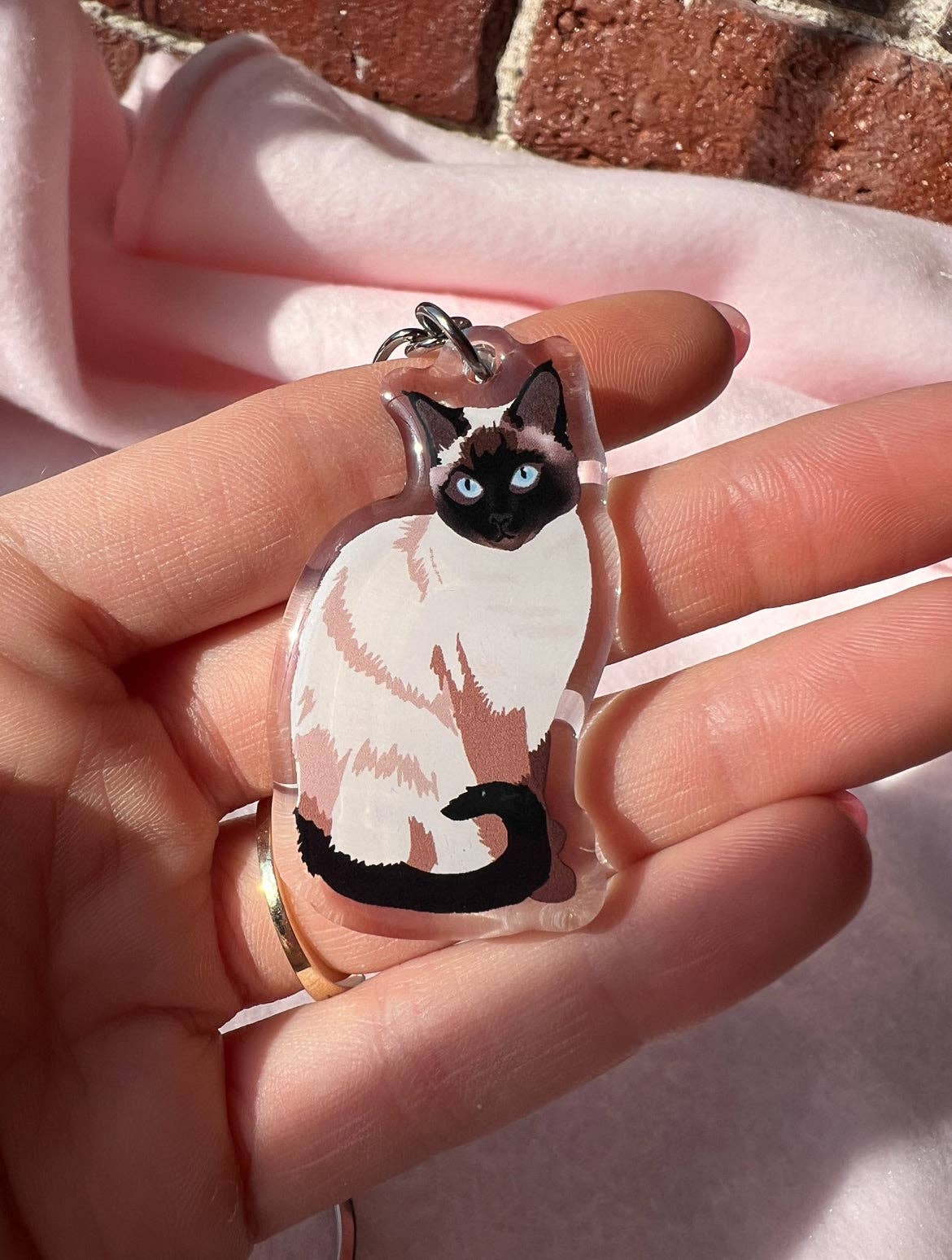 Siamese Cat Keychain