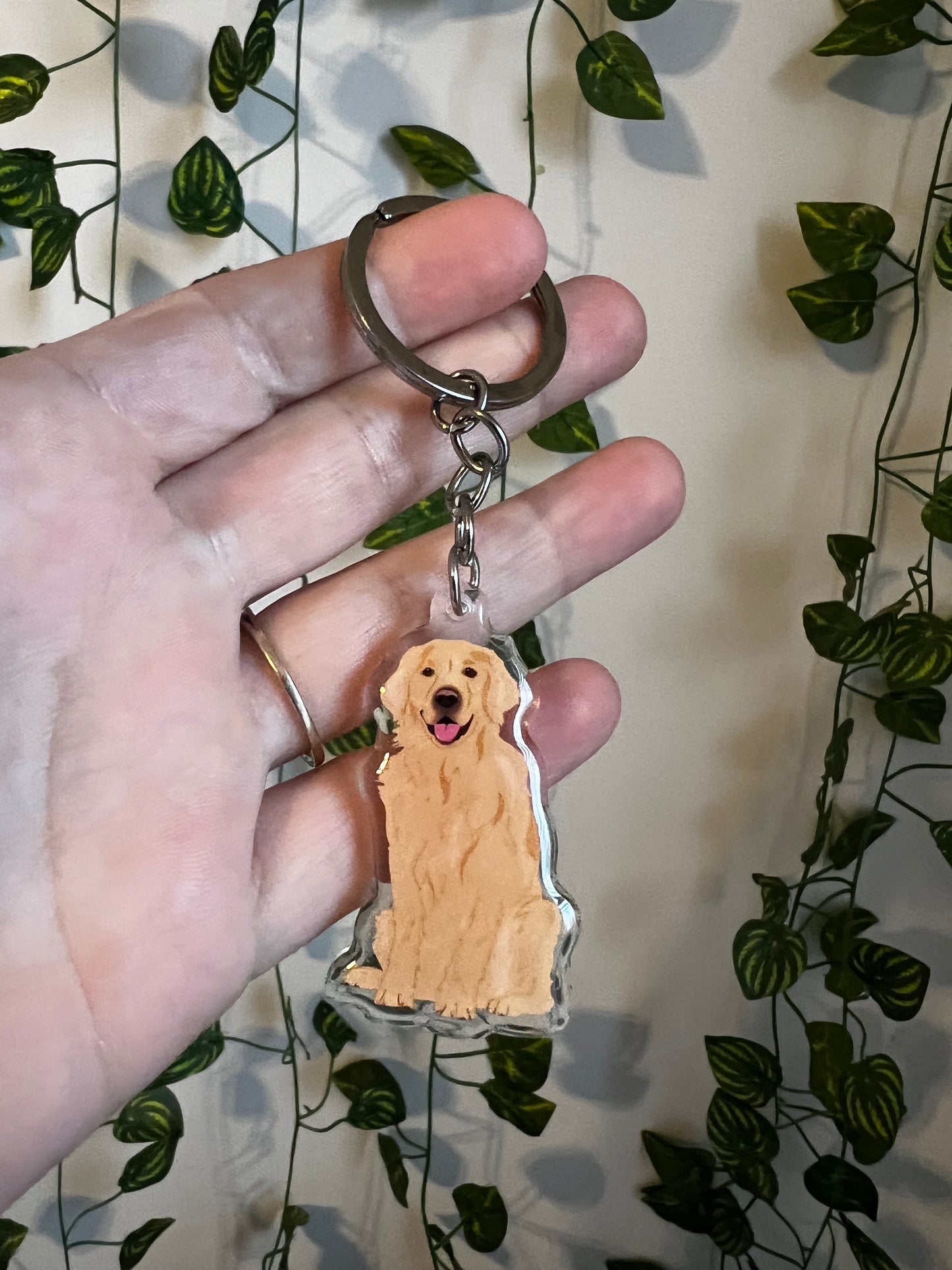 Golden Retriever Keychain