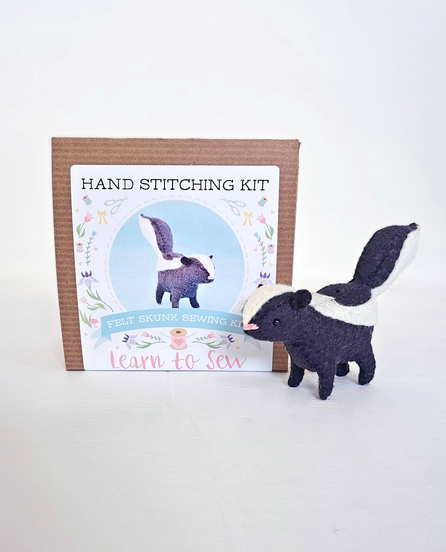 Felt Skunk Animal Sewing DIY Kit