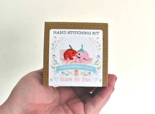 Felt Strawberry Frogs Sewing DIY Kit