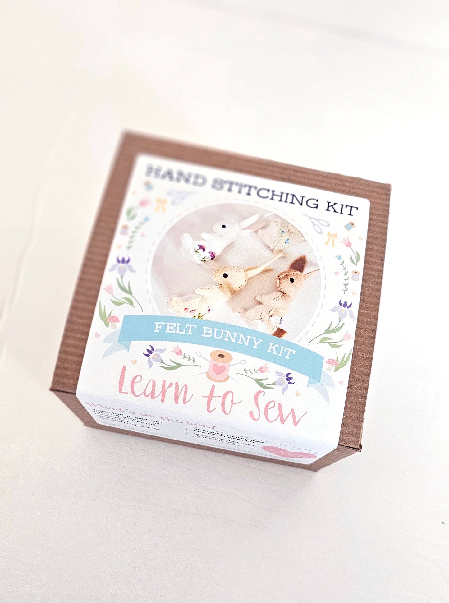Embroidered Felt Bunnies Animal DIY Kit