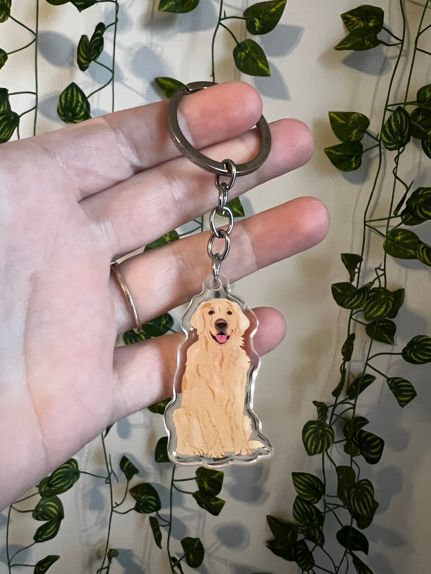 Golden Retriever Keychain