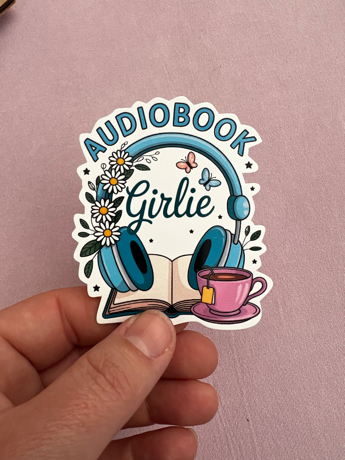Audiobook Girlie Vinyl Sticker
