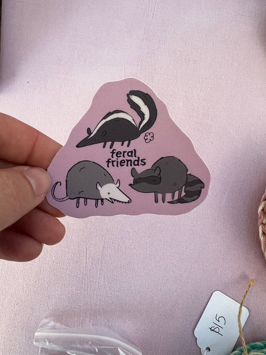 Feral Friends Vinyl Sticker