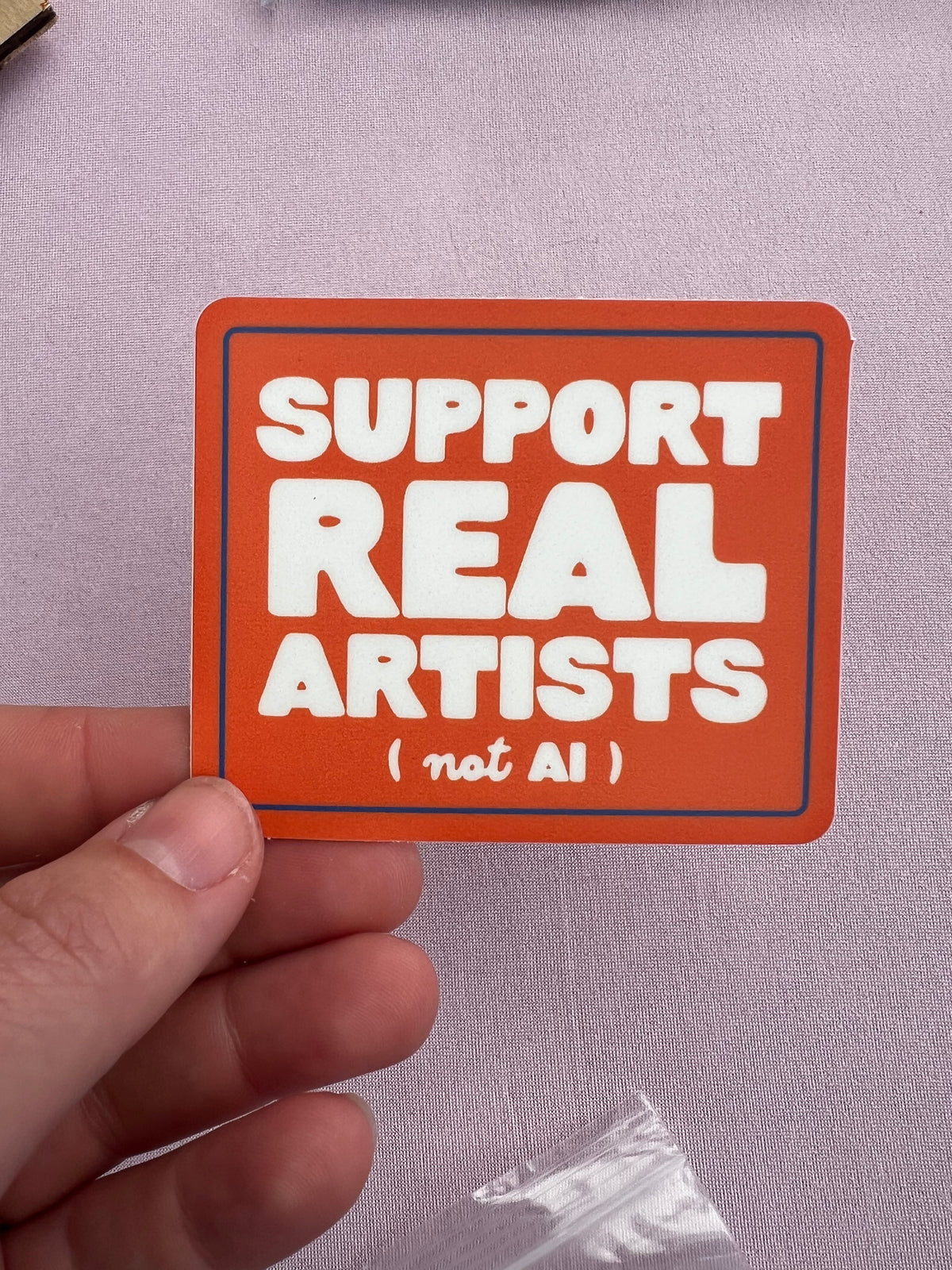 Support Real Artists Vinyl Sticker