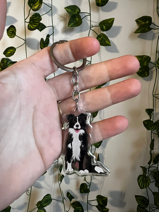 Border Collie Keychain