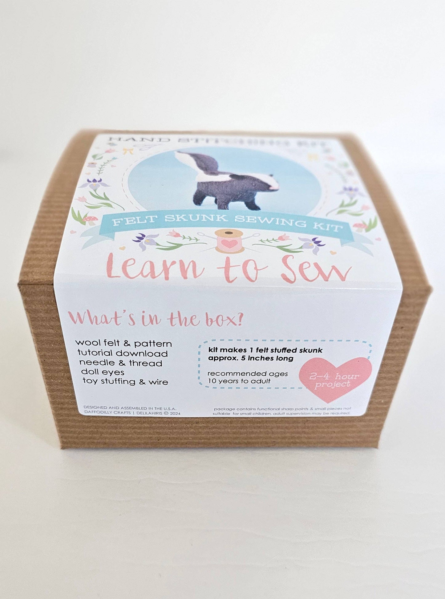 Felt Skunk Animal Sewing DIY Kit