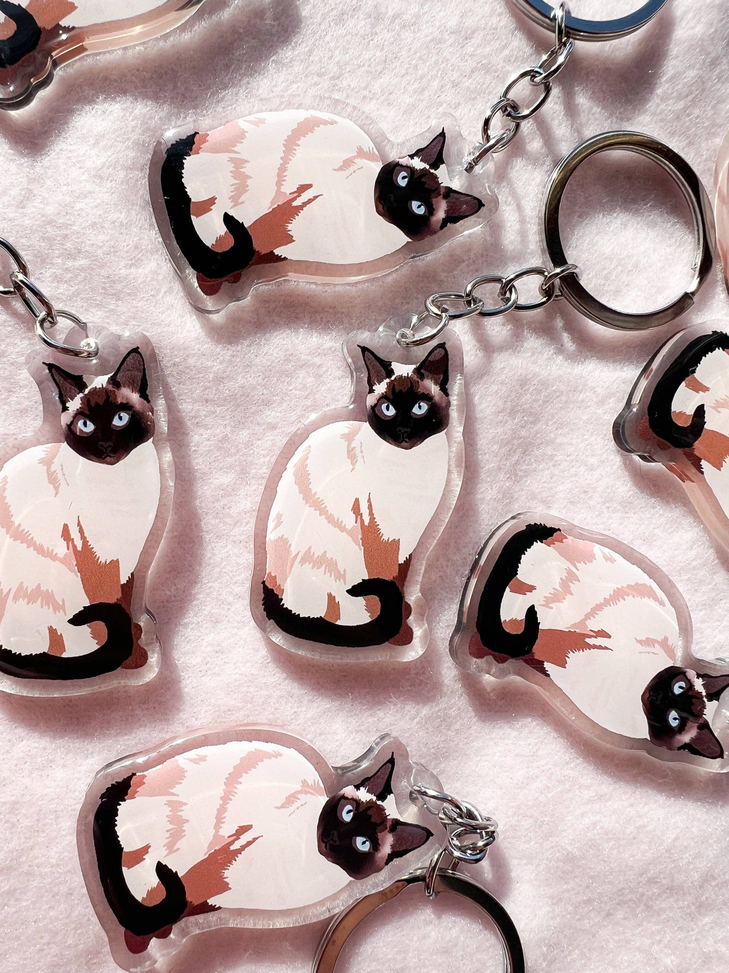 Siamese Cat Keychain