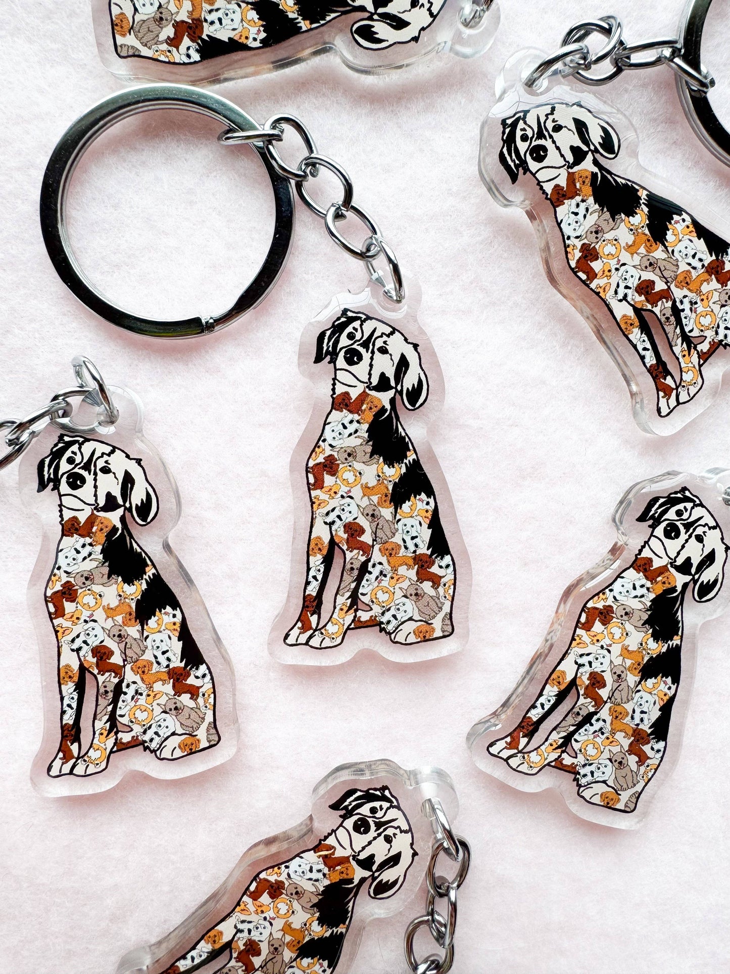 Mutt, Mixed Breed Keychain