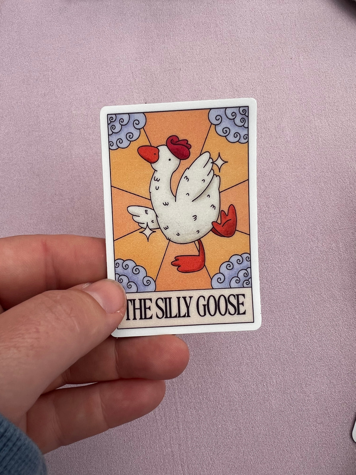 Silly Goose Tarot Card Vinyl Sticker