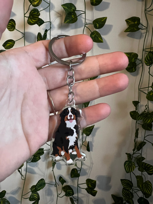 Bernese Mountain Dog Keychain