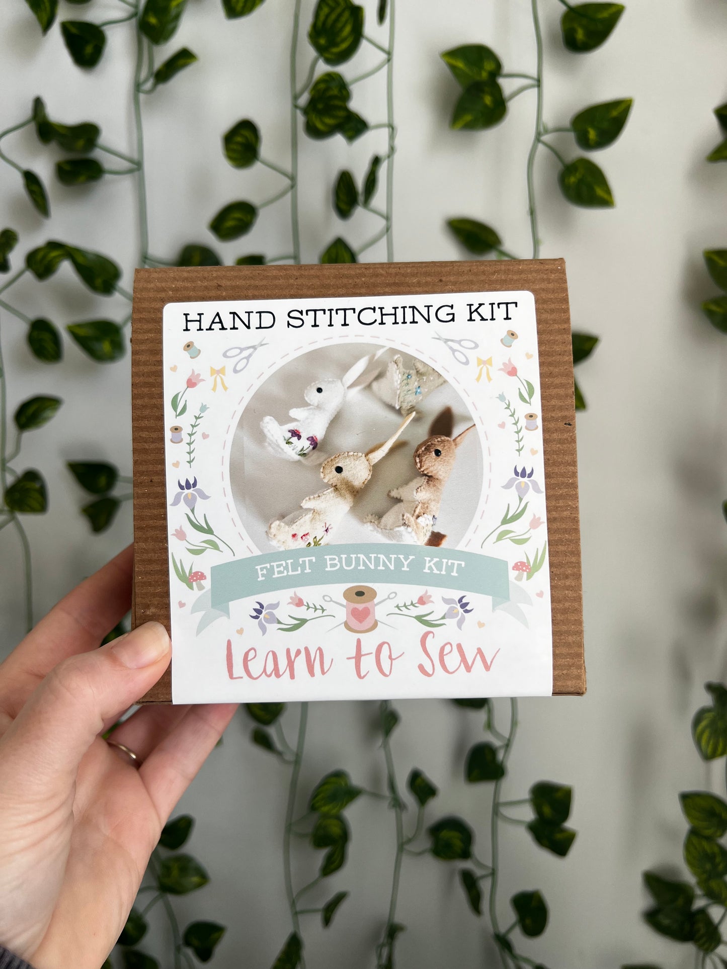 Embroidered Felt Bunnies Animal DIY Kit