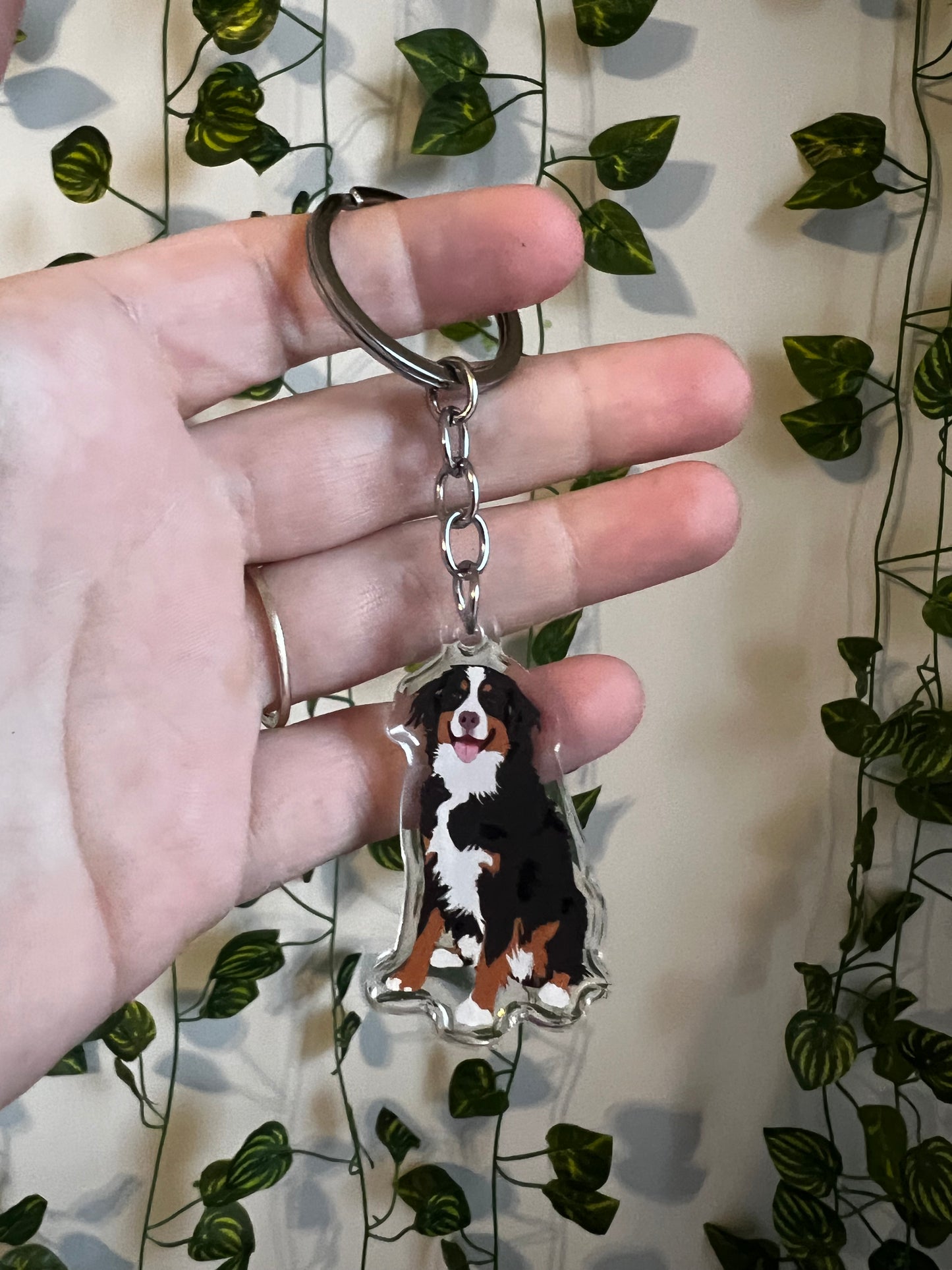 Bernese Mountain Dog Keychain