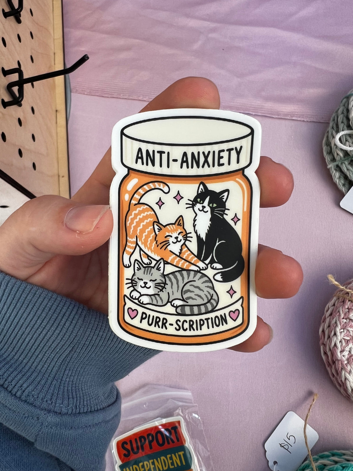 Purr Scription Bottle Vinyl Sticker