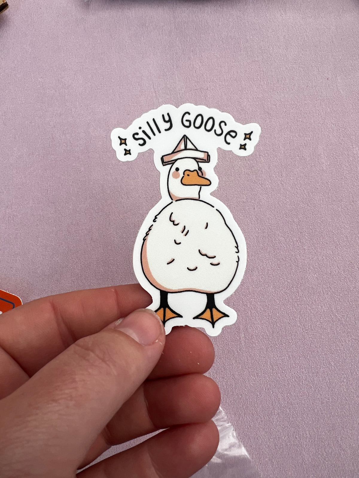 Silly Goose Hat Vinyl Sticker