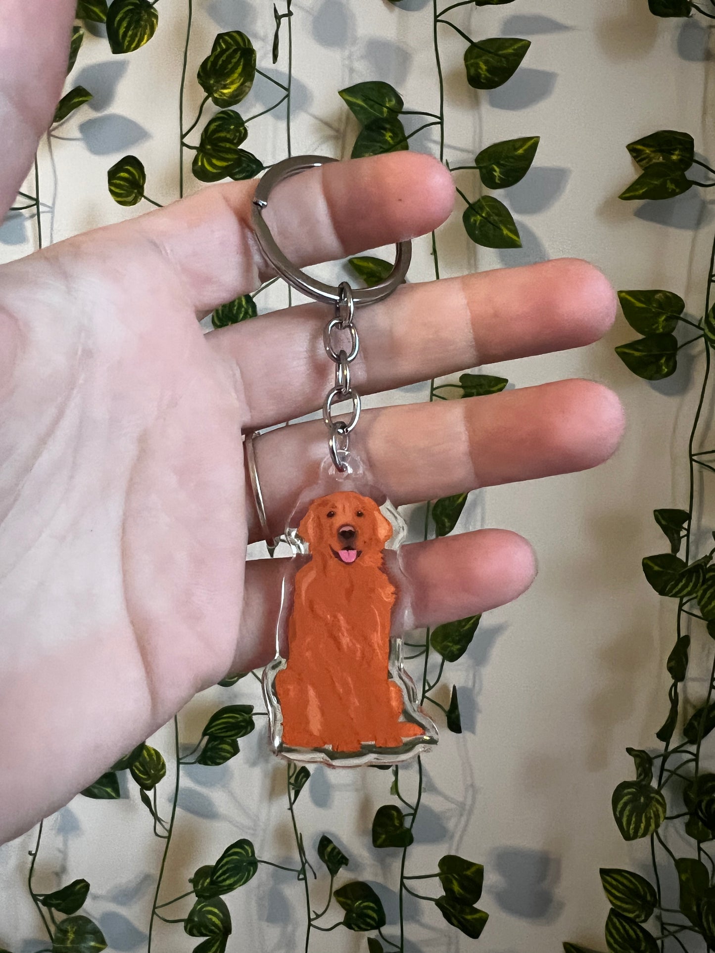 Golden Retriever Keychain
