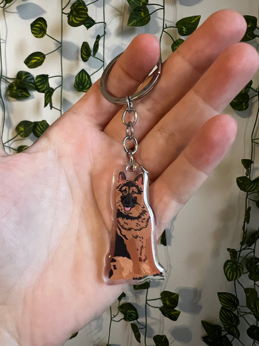 German Shepherd Keychain