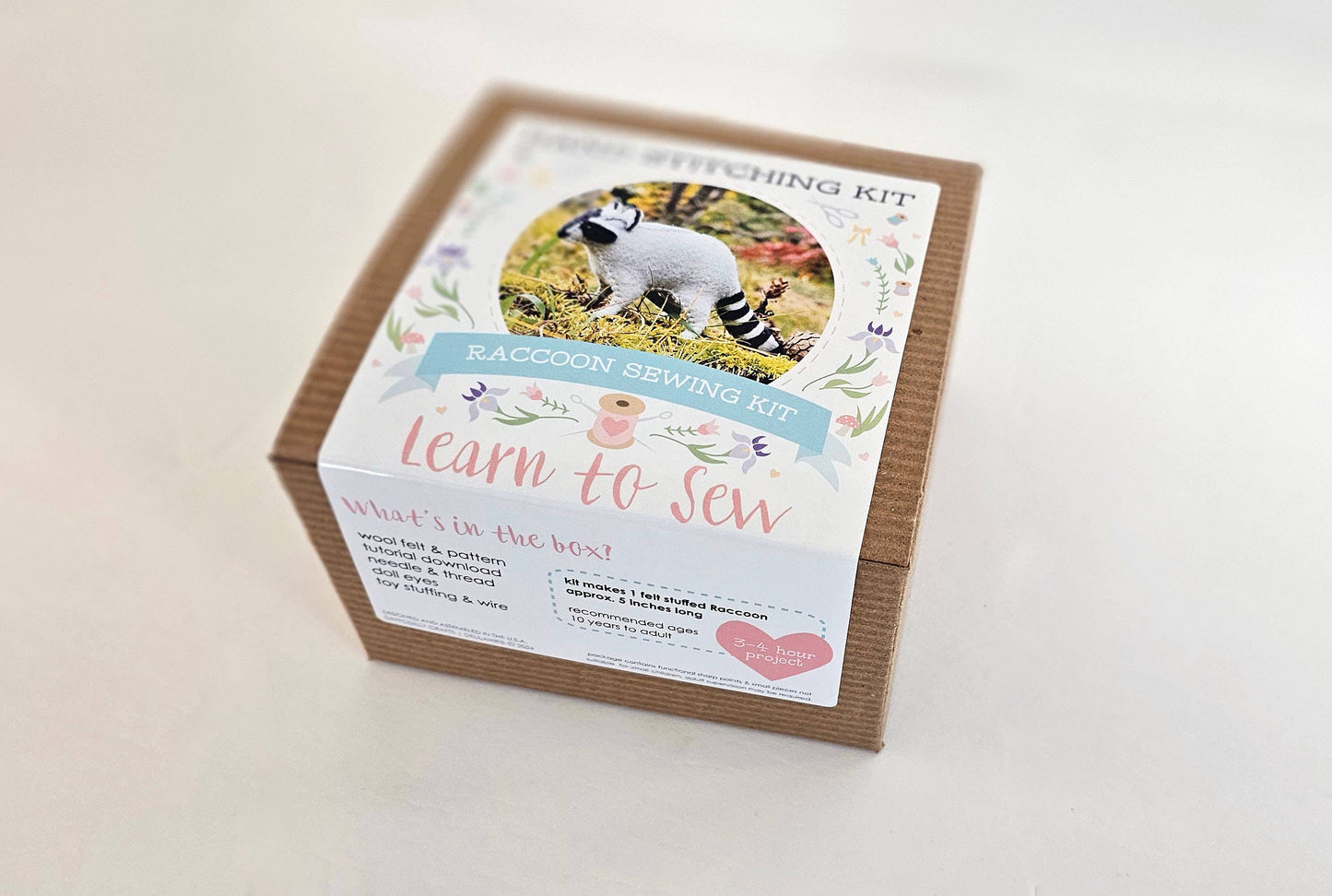 Felt Raccoon Animal Sewing DIY Kit