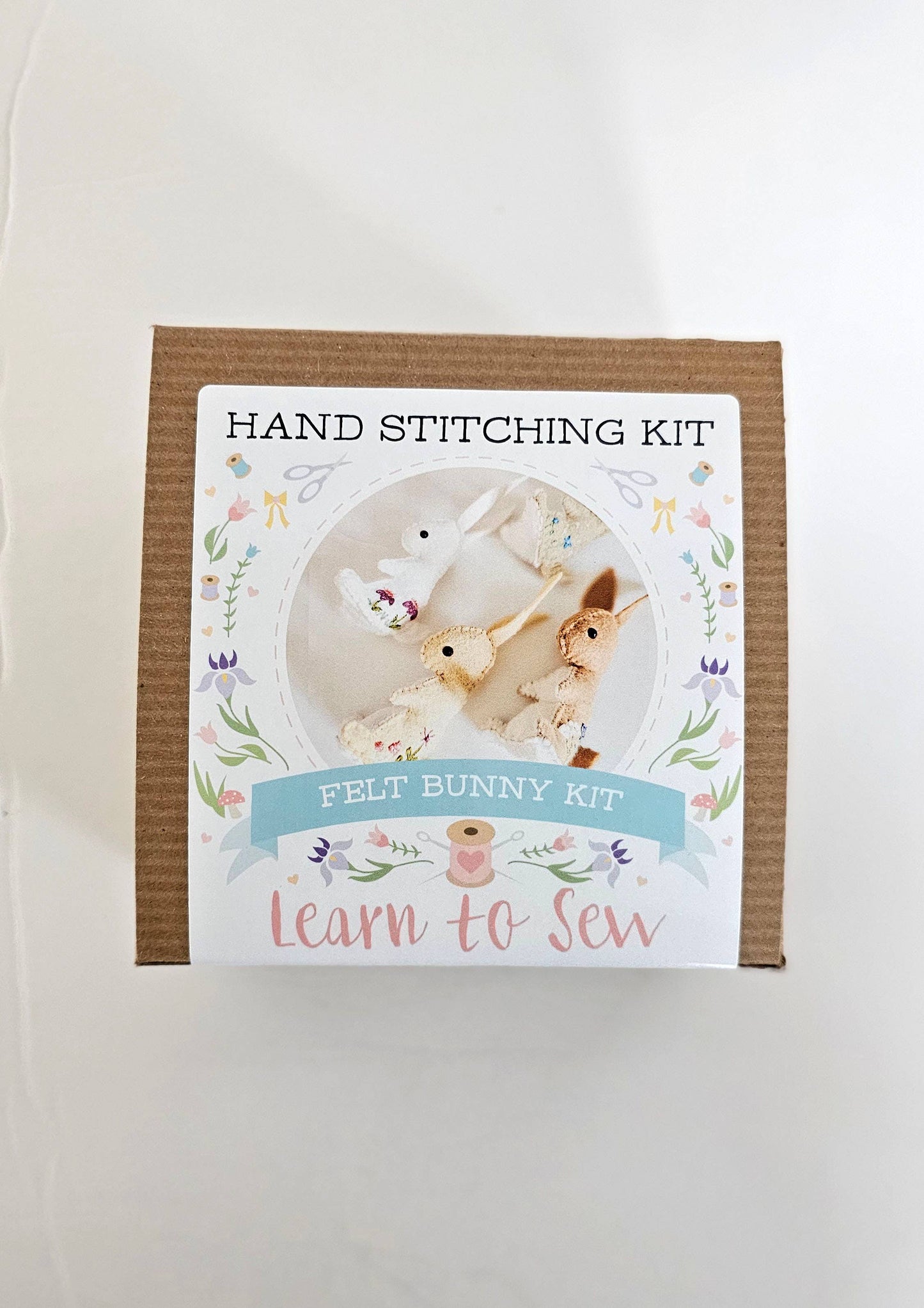 Embroidered Felt Bunnies Animal DIY Kit